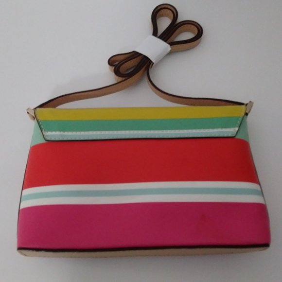 Kate Spade Womens Mini Cross-body Pink Stripes Bag - Picture 11 of 15